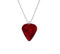 LMMSHA Girl 925 Sterling Silver Rock Roll for Women And Men, Calco Pendente Forma Cuore Centina per periferiche Catena al Collo, Girocollo Punk a Spillo, Collana di Chitarra,