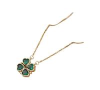 LMMSHA Necklace Accessorio Il Fortunato per Donne, Retro Lucky Four Leaf Eternal Love Amore Sospensione, cardiaca, Collana a 4 Cuore