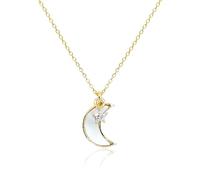 LMMSHA Prodotti Ragazza cutanea Madre della Luna di Perle da Donna per Donne Nere Onyx White Quarzo Mezzaluna Moon