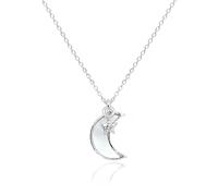 LMMSHA Prodotti Ragazza cutanea Madre della Luna di Perle da Donna per Donne Nere Onyx White Quarzo Mezzaluna Moon