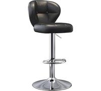 LMMSHA Sgabelli da Bar girevoli ad Altezza Regolabile Marrone Rosso Nero Verde Grigio Ecopelle e Cuscino del Sedile ad Alta resilienza (Gambe Nere, Argento)