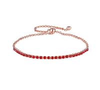 LMMSHX Braccialetti da Tennis a Catena Colorata per Donne a Colore Bianco Rosa Zirconia cubica Femme accesorios
