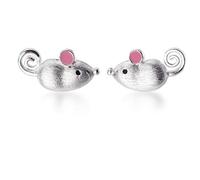 LMMSHX Orecchini in Argento Sterling S925 Little The Rat Year Lucky Mouse