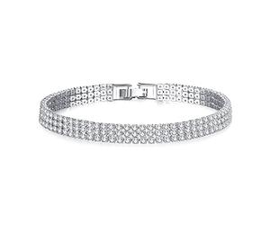 LMMSHX Tre File da Tennis esercitazioni Complete da 2 mm 19 cm Bracciale per Donne