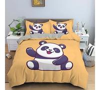 LMMSMGS Copripiumino Singolo Bambini Bambina Panda Copripiumino 150x200 Stampato in 3d Biancheria da Letto con Cerniera in Morbida Microfibra e 1 Federe 50x80 cm