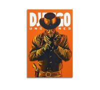 LMMZPUD Django Unchained Movies Poster decorativo da parete su tela, stampa artistica moderna per camera da letto, per camera da letto (50 x 75 cm)