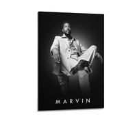 LMMZPUD Poster decorativo da parete con cantante Marvin Gaye, stampa artistica su tela, poster decorativo moderno, per camera da letto, 30 x 45 cm