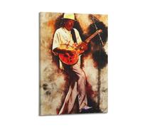LMMZPUD Poster di Carlos Santana, poster decorativo da parete su tela, stampa moderna, per camera da letto, 40 x 60 cm