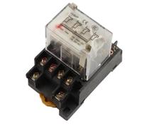 LMNCBVYA HH64P Small Intermediate AC240V - 14 Pin Electromagnetic Power with Base, 10A Capacity, 4 Open & 4 Close Contacts