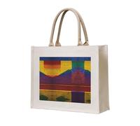LMNUDS Borsa di totalizzatore di trasporto della tela del mattone variopinta, borsa regalo personalizzata, borsa di totalizzatore delle donne per yoga, lavoro,