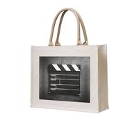 LMNUDS Classic Movie Clapboard Black Canvas Carry Tote Bag,Personalizzato Regalo Bag, Donna Tote Bag Per Yoga, Lavoro,