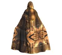 LMNUDS Good Morning - Mantello con cappuccio, unisex, misterioso rinascimentale, per Halloween, Natale, cosplay, feste, mantello per adulti