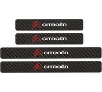 LMNVBVF 4 Pezzi Adesivi Soglie Porte per Citroen C1 C3 C4 Cactus C-Zero Berlingo Multispace, Battitacco per Auto Fibra di Carbonio Coprisoglia Protezione Anti Accessori