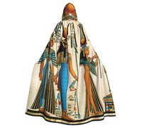 LMNvbz Mantello unisex con cappuccio da donna nell'antico Egitto, per Halloween, cosplay, feste, costume da vampiro da strega