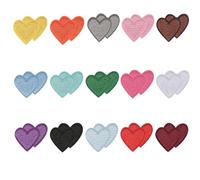 LMOGWL 30 toppe a forma di cuore, mini toppe ricamate, universali per bambini e adulti, adatte per cappelli, borse, giacche, jeans, zaini, toppe decorative fai da te