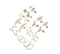 lmoikesz 20x orecchini a cerchio con perno a conchiglia, set di piercing, processo di placcatura avanzato, metodi usura misti, orecchini perno leggeri, dimensioni