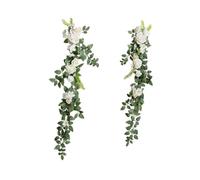 lmoikesz Fiori per banchi facili da installare, decorazioni per matrimoni che rendono le sedie della chiesa e i luoghi delle celebrazioni irradianti Per eleganza floreale, fiori