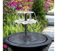 lmoikesz Fontana solare affidabile con efficiente kit solare per pompa da | Crea straordinari effetti d'acqua garantendo al contempo la completa sicurezza nella fontana per il bagno degli uccelli
