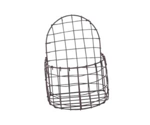 lmoikesz Portafrutta Creativo Decorativo per Giardino, Stile Interno ed Esterno, con Cesto da Appendere alla Parete retrò, Porta Piante, Cesto per Fiori, Rete in, Marrone, S