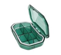 lmoikesz Portapillole da viaggio impermeabile, piccolo, per il trasporto quotidiano e, oltre a conservare le pillole, può anche essere utilizzato come contenitore, Verde, Rettangolo