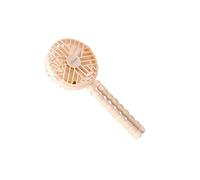 lmoikesz Ventilatore per carrozzina in ABS Funzionamento silenzioso Controllo pulsante regolabile Ventole di raffreddamento ricarica USB alimentate a batteria estive, Giallo tondo, Tipo 1