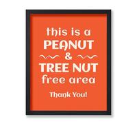 Lmovutcom Poster Area Senza Arachidi e Frutta a Guscio, Stampa su Tela Consapevolezza Allergie Alimentari, Tipografia, Arte di Tendenza, Decor per Scuola, Ufficio o Aula, Stampa Senza Cornice