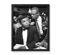 Lmovutcom Stampa Incontro Leggendario, Poster Malcolm X e Ali, Arte del Pugilato, Design Pareti Sportivo, Fotografia Artistica, Decor per Palestra o Ufficio, Stampa su Tela Senza Cornice