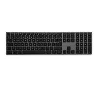 LMP Tastiera Wireless per Mac, Layout Italiano ISO, Bluetooth, 110 Tasti con Tastierino Numerico, Alluminio Grigio Siderale, Compatibile macOS, Ricaricabile, Tasti Incisi al Laser, Elegante e Robusta