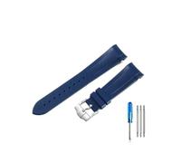 LMPVPDGADZ Cinturini in silicone di fascia alta adatti for Tudor 1958 Black Bay Bronzo Piccolo fiore di rame Piccolo cinturino serie fiore rosso 22mm(Blue-ST-K13)