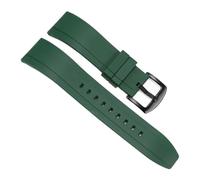 LMPVPDGADZ Cinturini universali in silicone durevoli e resistenti all'usura Cinturino morbido e confortevole 20 22 24 mm(Green-Black-K2,22mm)