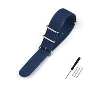 LMPVPDGADZ Cinturino for orologio a coste 20mm 22mm 18mm 19mm Cinturini militari in nylon robusto Cinturino retrò Cinturini in tessuto balistico intrecciato(Blue,22mm)