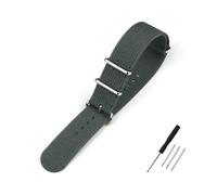 LMPVPDGADZ Cinturino for orologio a coste 20mm 22mm 18mm 19mm Cinturini militari in nylon robusto Cinturino retrò Cinturini in tessuto balistico intrecciato(Gray,18mm)