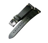 LMPVPDGADZ Cinturino for orologio da uomo in pelle verde ultrasottile fatto a mano 18 19 20 21 22MM Bracciale for orologio da uomo in pelle morbida verde scuro primo strato(22mm)