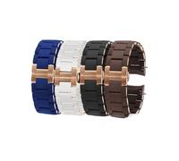 LMPVPDGADZ Cinturino for orologio in acciaio inossidabile rivestito in silicone 20mm 23mm Nero Bianco Uomo Donna adatto for Armani AR5890/5891/5906/5921(Blue rose gold,20mm)