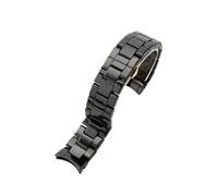 LMPVPDGADZ Cinturino for orologio in ceramica da 24 mm adatto for Armani AR1451 AR1452 AR1400 AR1410 AR1421 AR1440 Cinturino for orologio nero satinato for accessori(AR1410)