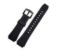 LMPVPDGADZ Cinturino in gomma siliconica 20MM giunto convesso nero sportivo cinturino da uomo accessori braccialetto adatto for CASIO EDIFICE EF-552(Black-B pin)
