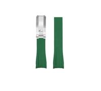 LMPVPDGADZ Cinturino in gomma siliconica adatto for Rolex adatto for Daytona adatto for Submariner Yacht Master 20mm tinta unita nero blu rosso verde bianco marrone cinturino(Green-silver)