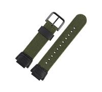 LMPVPDGADZ Cinturino in nylon da 18 mm adatto for cinturino CASIO AE-1000W AE-1300 AE1200 W-S200H W-800H W-216H W-735H W-215 AEQ-110W SGW-300H 400H 500H MRW-200H(Army green bk)