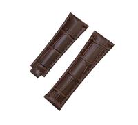 LMPVPDGADZ Cinturino in pelle di coccodrillo for estremità curva for collegamento in metallo da 20 mm adatto for Rolex Submariner adatto for GMT adatto for DAYTONA Yacht-Master cinturino nero verde(Br