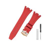 LMPVPDGADZ Cinturino resistente e confortevole adatto for Audemars Piguet adatto for Royal Oak Offshore 15703 15400 for cinturino in silicone(Red-Rose-K14)