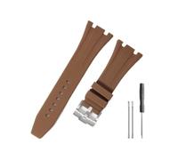LMPVPDGADZ Cinturino resistente e confortevole adatto for Audemars Piguet adatto for Royal Oak Offshore 15703 15400 for cinturino in silicone(Brown-Steel-K14)