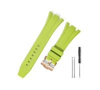 LMPVPDGADZ Cinturino resistente e confortevole adatto for Audemars Piguet adatto for Royal Oak Offshore 15703 15400 for cinturino in silicone(Green-Rose-K14)