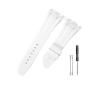 LMPVPDGADZ Cinturino resistente e confortevole adatto for Audemars Piguet adatto for Royal Oak Offshore 15703 15400 for cinturino in silicone(White-No)