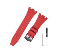 LMPVPDGADZ Cinturino resistente e confortevole adatto for Audemars Piguet adatto for Royal Oak Offshore 15703 15400 for cinturino in silicone(Red-Black-K14)
