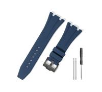 LMPVPDGADZ Cinturino resistente e confortevole adatto for Audemars Piguet adatto for Royal Oak Offshore 15703 15400 for cinturino in silicone(Blue-Black-K14)