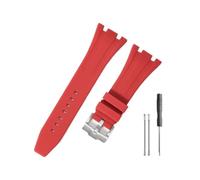 LMPVPDGADZ Cinturino resistente e confortevole adatto for Audemars Piguet adatto for Royal Oak Offshore 15703 15400 for cinturino in silicone(Red-Steel-K14)