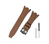 LMPVPDGADZ Cinturino resistente e confortevole adatto for Audemars Piguet adatto for Royal Oak Offshore 15703 15400 for cinturino in silicone(Brown-Black-K14)