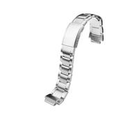 LMPVPDGADZ Misura a sgancio rapido for Casio Misura for G-SHOCK GST-B200 Cinturino in acciaio inossidabile Fibbia pieghevole Bracciale da uomo in metallo 24x16mm Bocca convessa(Silver)
