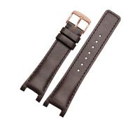 LMPVPDGADZ Misura for cinturino GC YA1332 YA1333 YA1335 uomo donna notch strato superiore cinturino in pelle braccialetto 16 * 10 20 * 12 22 * 14mm vite(Brown rose gold,22.14mm)