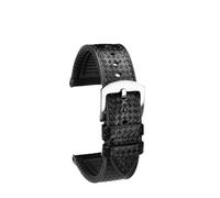 LMPVPDGADZ Misura for cinturino orologio Hamilton Khaki Aviation serie velocità del vento composito cinturino in fibra di carbonio accessori sportivi in gomma da uomo 20mm 22m(Black silver,20MM)